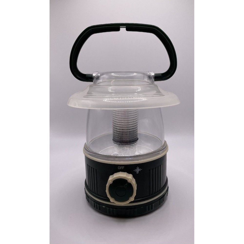 Mini Light Up Emergency Hurricane Camping Handle Lantern Light Battery Green 5"
